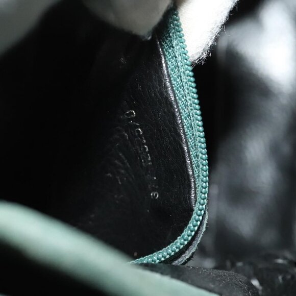 Authentic FENDI Shoulder Bag Suede Green Gold - Picture 4 of 16